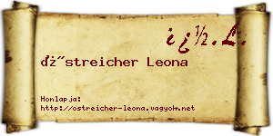 Östreicher Leona névjegykártya